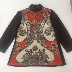 Vintage unique design tunic style top/ sweater